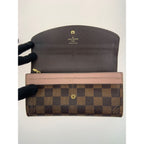 Louis Vuitton Damier Portefeuille Normandy Bifold Long Wallet Brown — view 6
