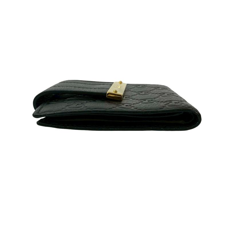 Gucci Guccissima GG Pattern Logo Hardware Plate Leather Bifold — view 4