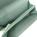 Chanel Coco Mark Caviar Leather Silver Hardware Mint Green Long Wallet 0330 — view 4
