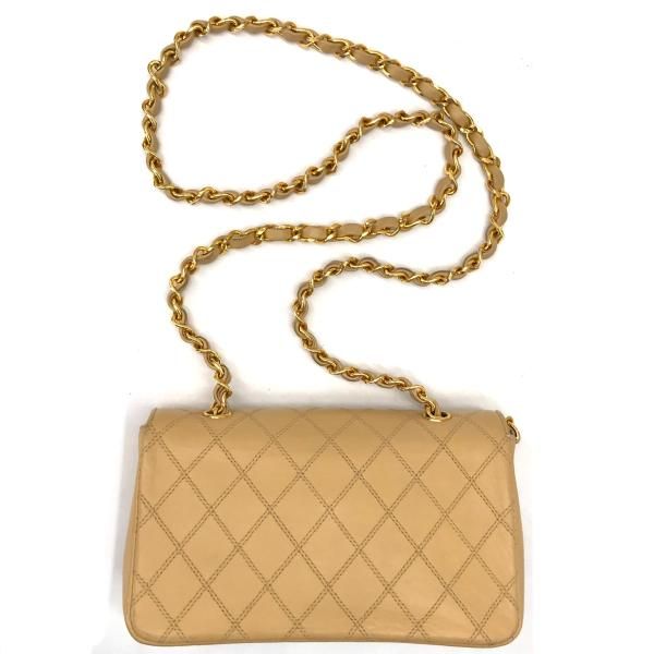 Chanel Big CC Logo Bicolor Quilted Chain Shoulder Bag Beige — view 2