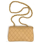 Chanel Big CC Logo Bicolor Quilted Chain Shoulder Bag Beige — view 2