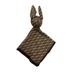 Fendi Kids Toy Doudou Bunny Rabbit FF Logo Brown — view 4