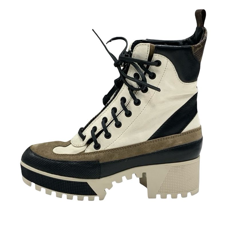 Louis Vuitton Laurie Line Monogram Boots Short Shoes Suede Leather Off — view 3