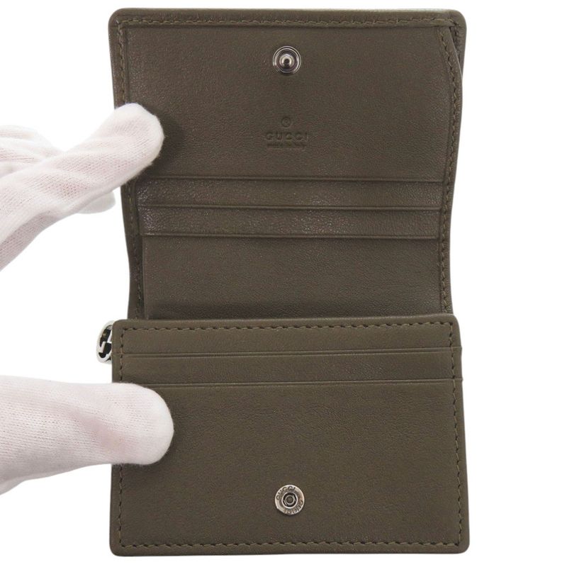 Gucci Blondi Leather Brown Fold Wallet 1388 — view 4