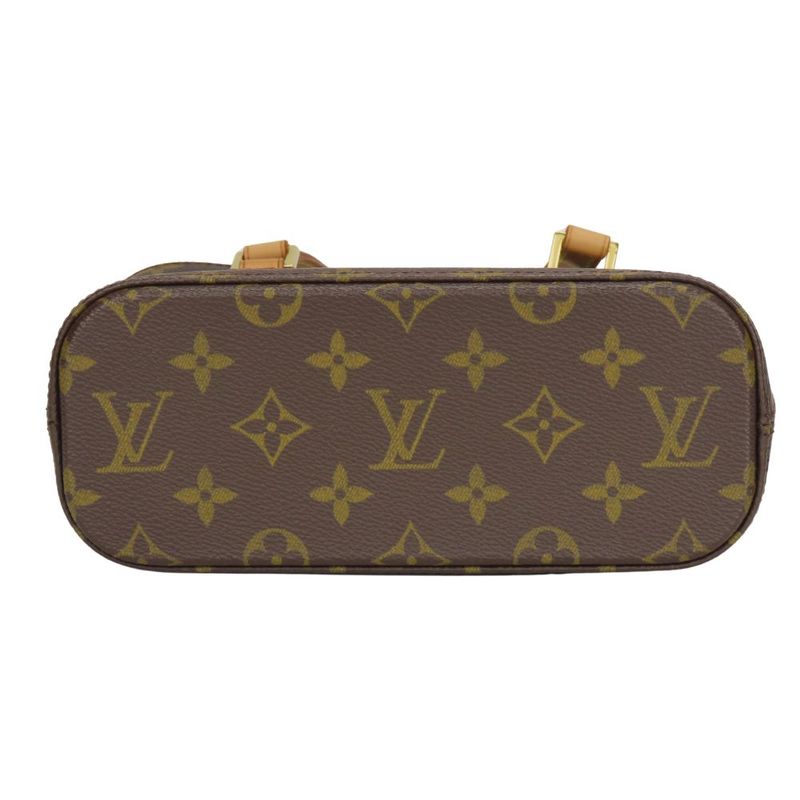Louis Vuitton Handbag Vavin PM Monogram Nubuck Brown Gold Hardware — view 4