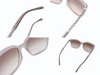 Chanel Sunglasses Chain Temple Acetate Metal Brown Silver Eyewear — view 6