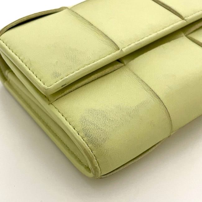 Bottega Veneta Bifold Long Wallet Light Yellow Cassette — view 8