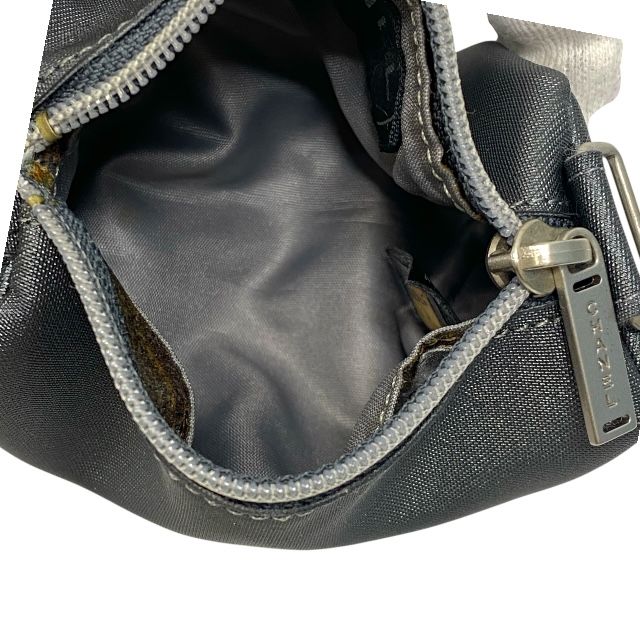 Chanel Mini Pouch Handbag Vintage Nylon Gray White Logo 5 th — view 6
