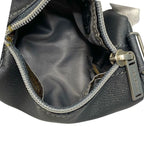 Chanel Mini Pouch Handbag Vintage Nylon Gray White Logo 5 th — view 6