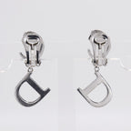 Christian Dior CD Logo Metal Silver 5.5 g Earrings — view 4
