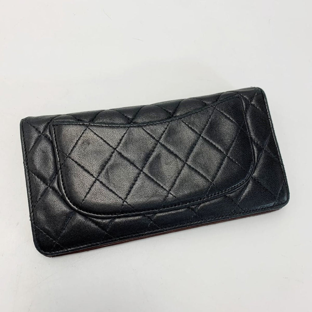 Chanel Quilted Timeless Classic Black Bifold Long Wallet — view 2