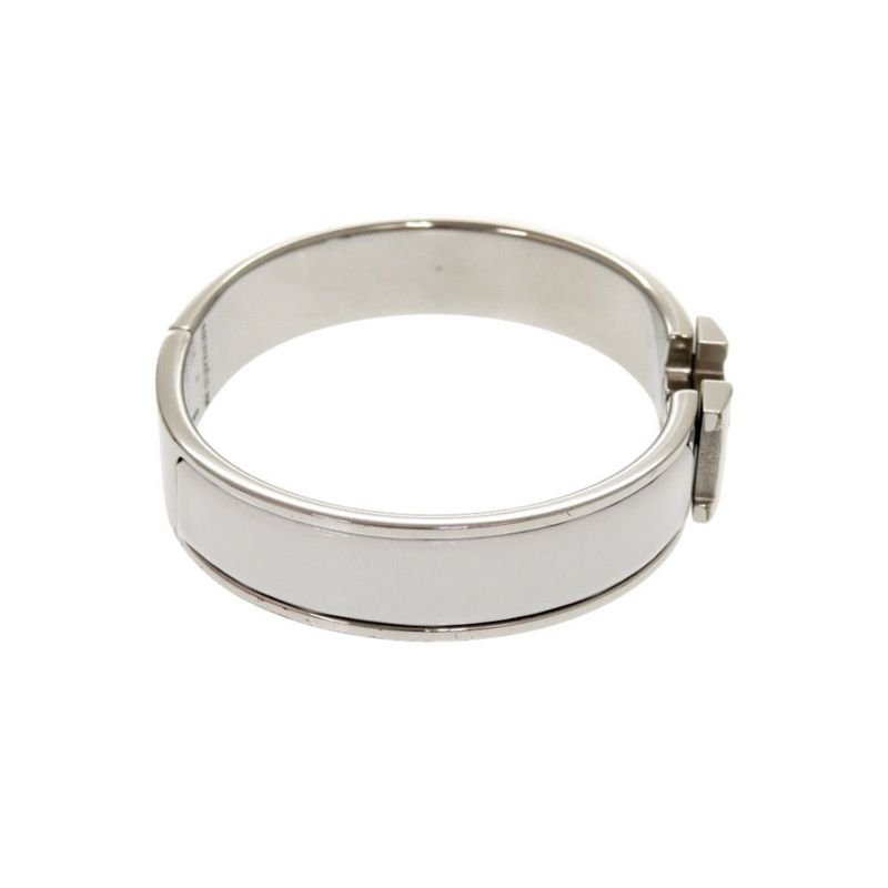 Hermes Click H Clack PM Metal Gray Bracelet Bangle 0029 — view 5