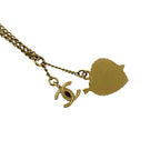 Chanel Coco Mark Heart Motif Chain Necklace Pendant 10P — view 5