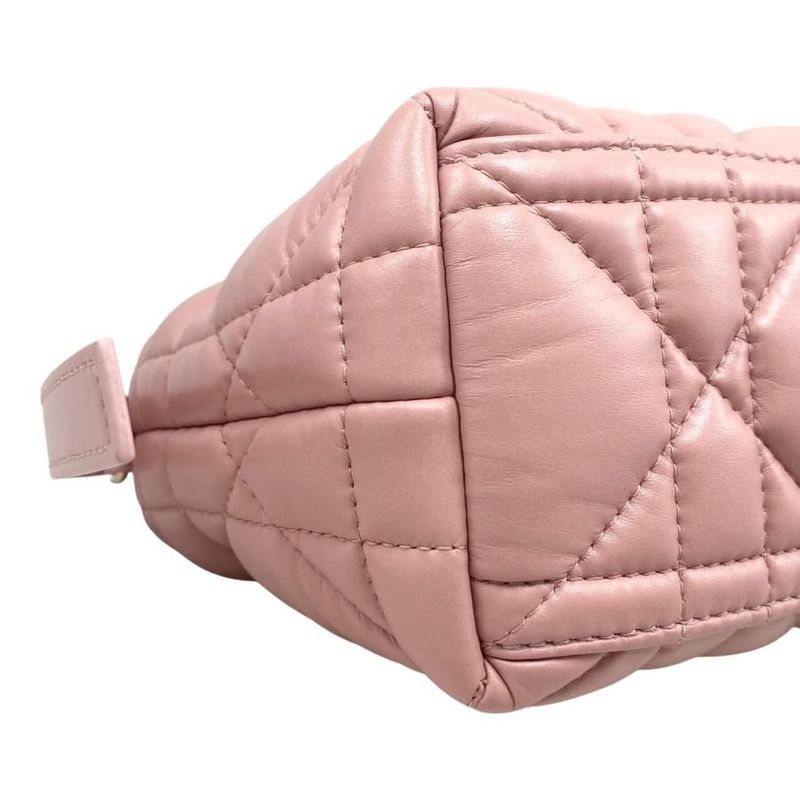 Christian Dior Handbag Nomad Pouch Small S5553 Omig Pink Gold Hardware — view 7