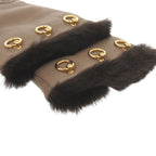 Hermes Cashmere Lambskin Size 75 Brown Gloves 1415 — view 4
