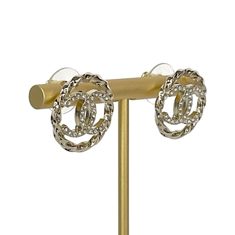 Chanel Gold Coco Mark Rhinestone Circle — view 8