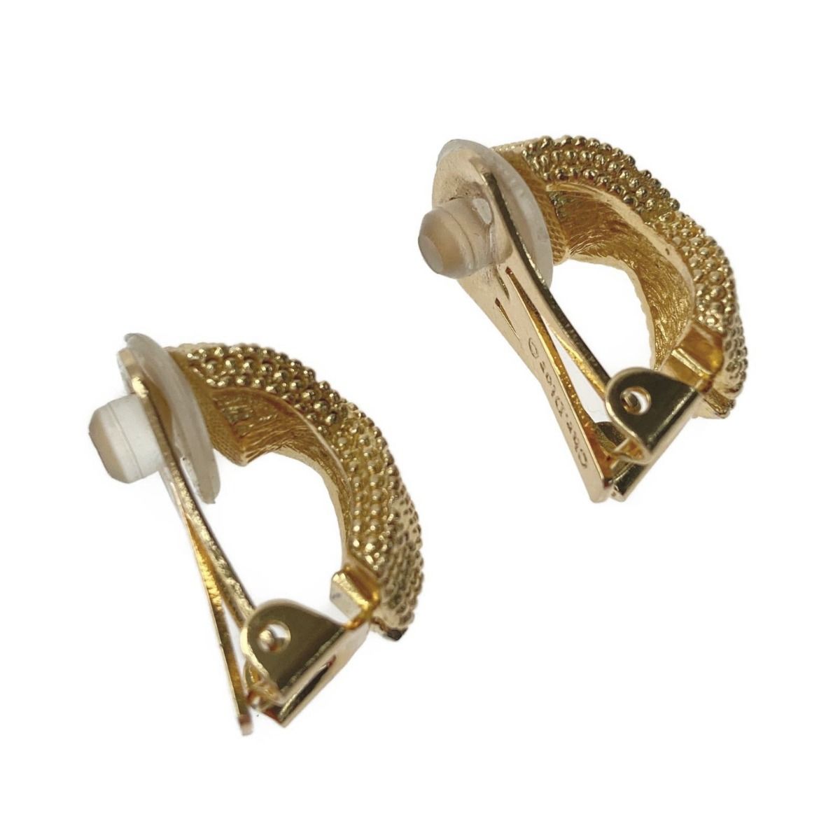 Christian Dior Cross Design Gold GP Earrings — view 6
