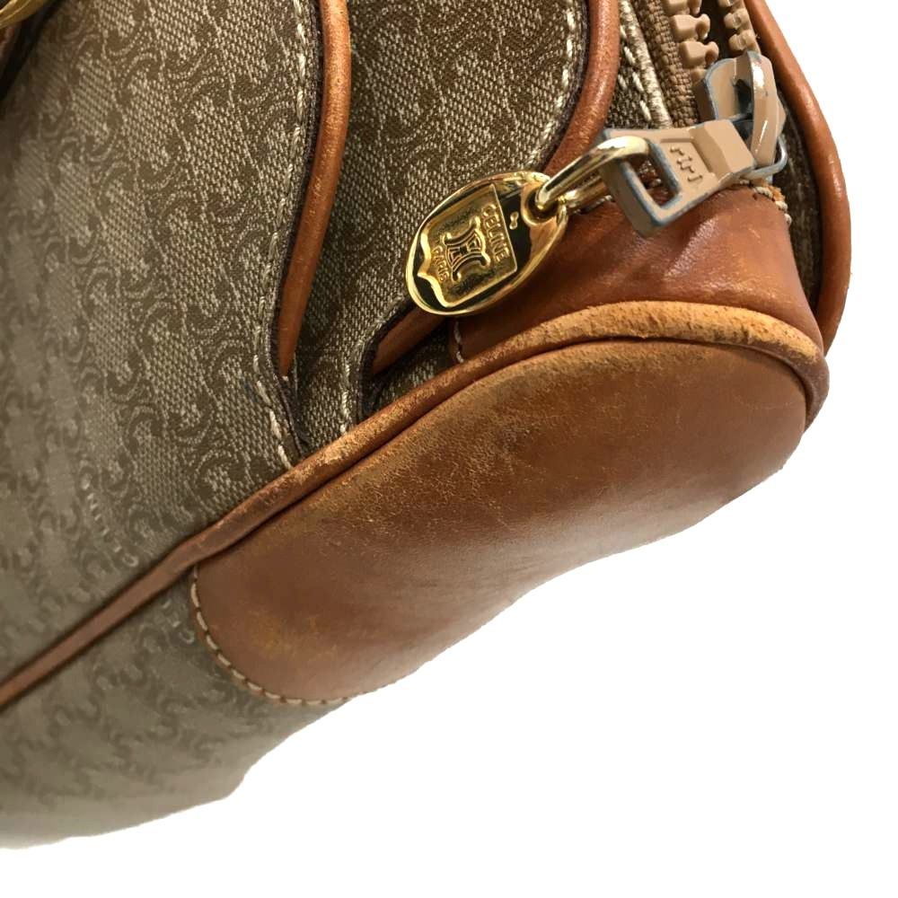 Celine Macadam Pattern Leather Bag Brown — view 7