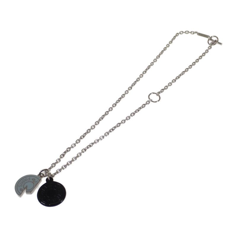 Hermes Carrousel Necklace Metal Buffalo Horn Black Blue — view 5