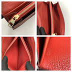 Louis Vuitton Monogram Empreinte Portefeuille Sarah Bifold Wallet Red — view 7