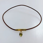 Hermes Viviride Heart Choker Leather Accessories Necklace — view 3
