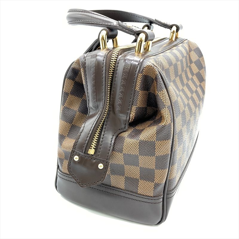 Louis Vuitton Knightsbridge Handbag Damier Ebene Brown Gold Hardware — view 5