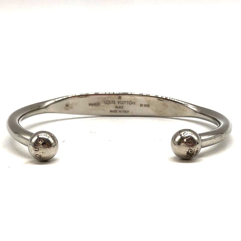 Louis Vuitton Jonk Monogram Bangle Bracelet Accessory Silver — view 4