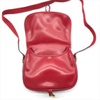 Hermes Vintage Box Calf Shoulder Bag Red — view 8