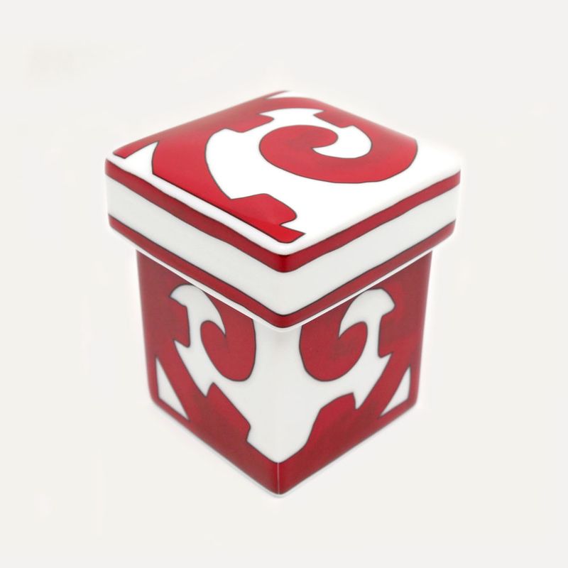 Hermes Small Box Gadalquivir White Red Pottery Accessories — view 3