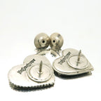 Yves Saint Laurent Pin Brooch 2 Pieces Tuck Steampunk Heart Face Silver — view 6