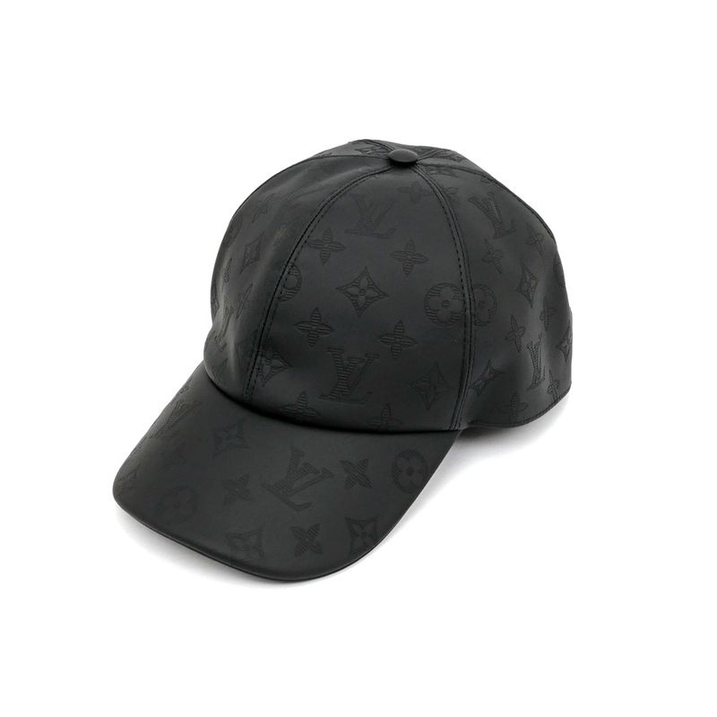 Louis Vuitton Cap Monogram Black Silver Hardware Hat — view 9