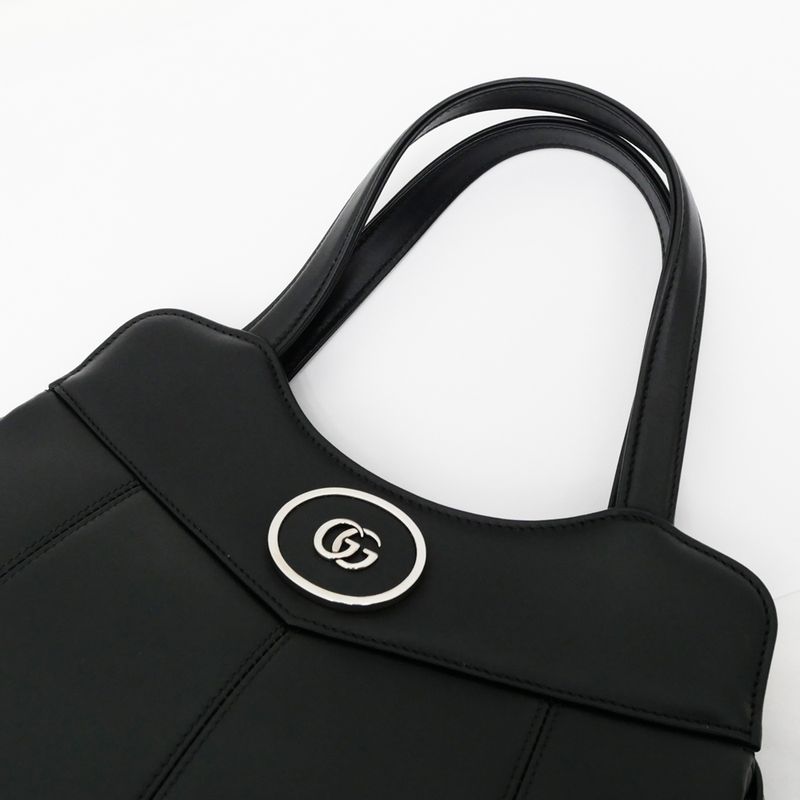 Gucci Petit GG Small Hand Bag Black 2-Way Chain — view 9