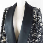 Chanel Cotton Partially Lined Silk Coco Mark Buttons Total Pattern Shawl — view 2