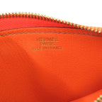 Hermes Fruit Orange Leather Brown Coin Case Purse — view 6