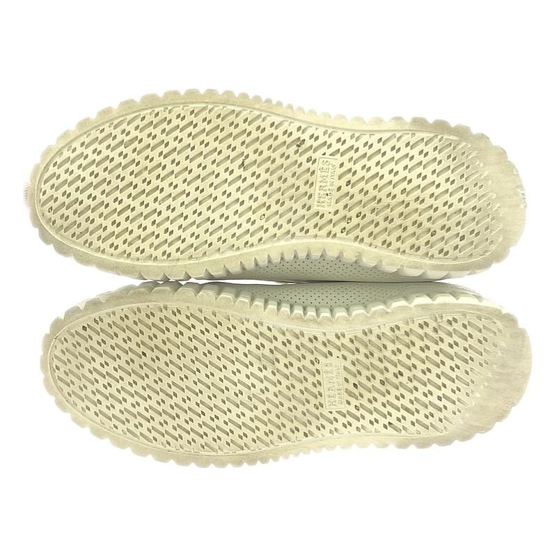 Hermes Climbing Perforated Leather High-cut Sneakers 35 White — view 5