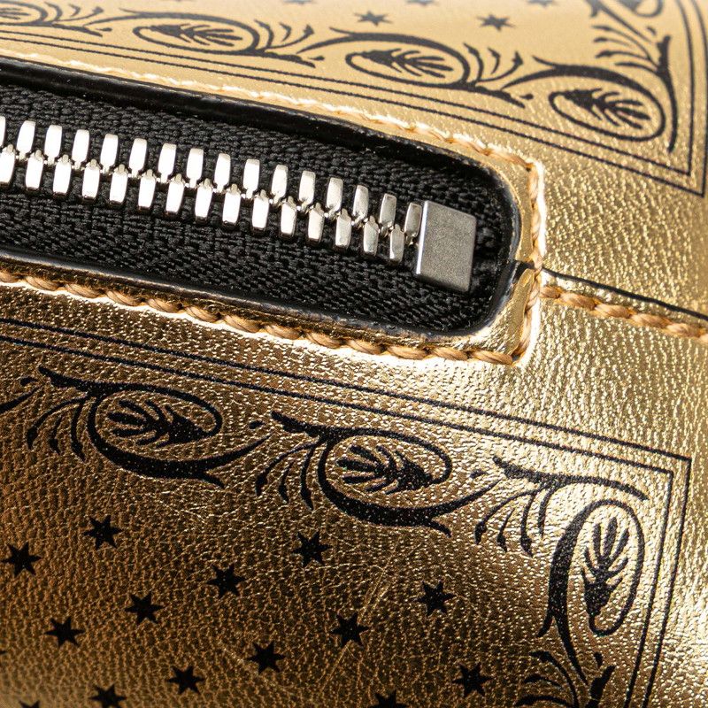 Gucci Print Gold Black Leather — view 4
