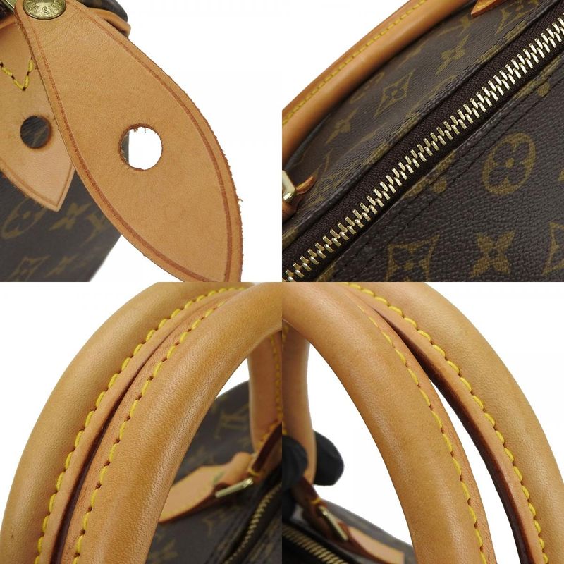 Louis Vuitton Speedy 30 Handbag Monogram Brown Gold Hardware — view 6
