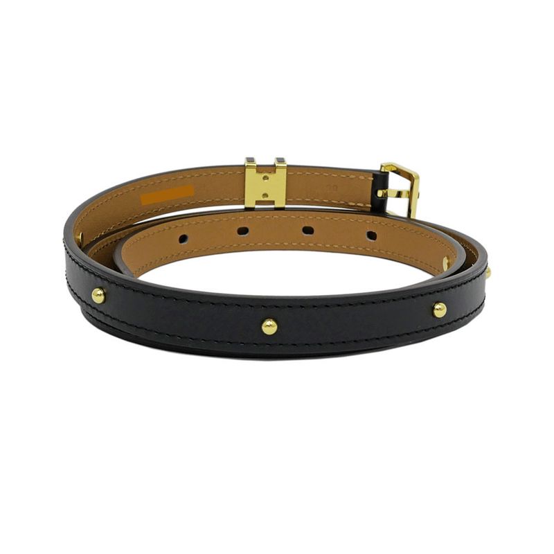 Hermes Belt Pop H Courte 15 85 cm Black Gold Hardware — view 3