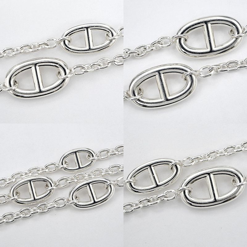 Hermes Necklace Chaine D'ancre Farande 160 AG 925 SV Silver Jewelry — view 9