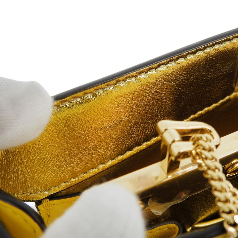 Fendi Peekaboo Shoulder Yellow Bag — view 6
