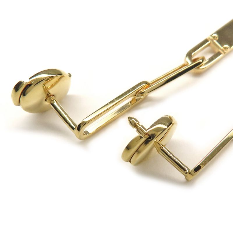 Hermes Earrings Kelly Chaine AU 750 18K Yellow Gold Pair — view 5