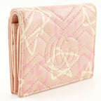 Gucci Compact Wallet GG Ghost Card Case Leather Pink Bifold — view 3