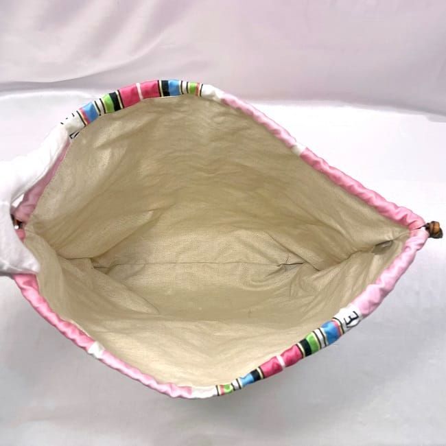 Loewe Draw String Bag Pink Stripe Large — view 4