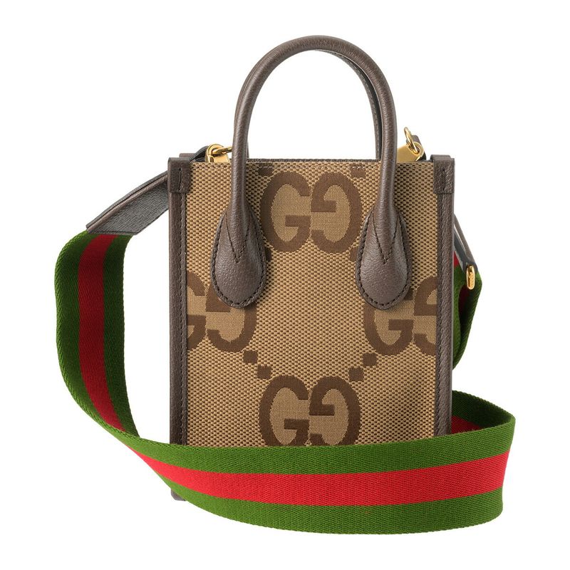 Gucci Shoulder Bag Jumbo GG Canvas Beige — view 2