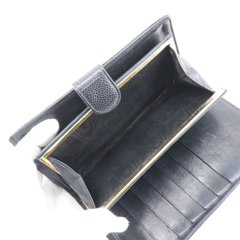 Chanel Caviar Leather Black Long Wallet — view 6