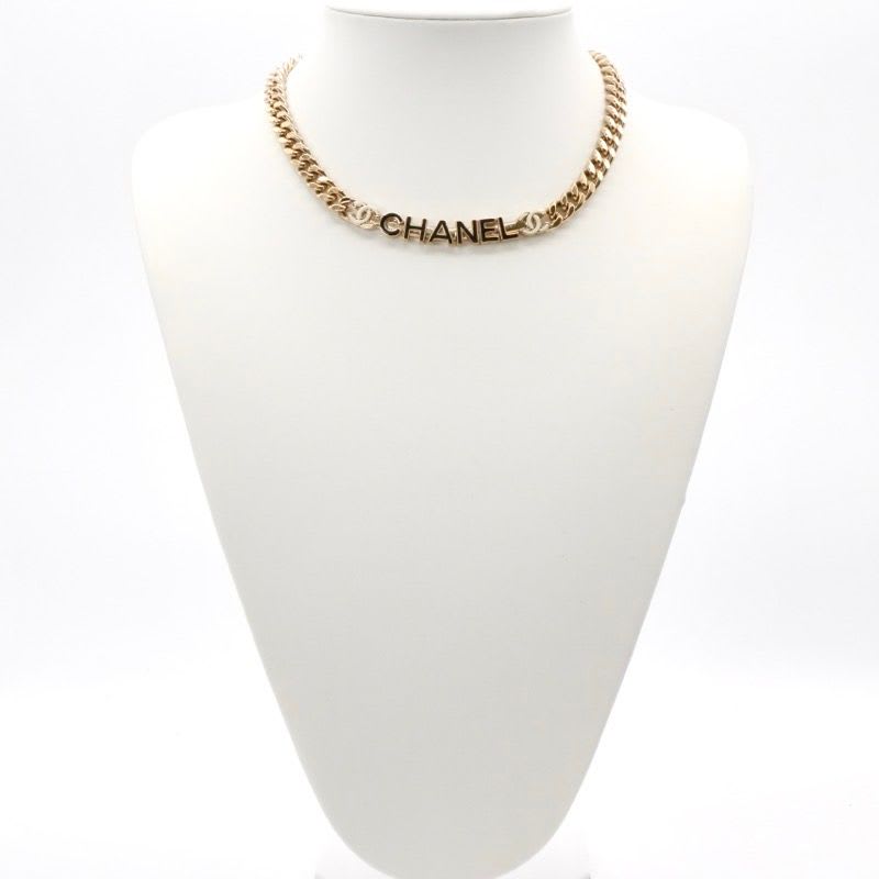 Chanel Choker Gold Black White Coco Mark Logo — view 9
