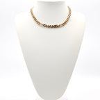 Chanel Choker Gold Black White Coco Mark Logo — view 9