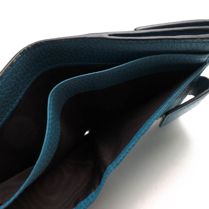 Gucci Wallet Men Leather Blue 2091 Interlocking G — view 7