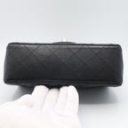 Chanel Mini Quilted Chain Shoulder Black Gold Hardware Single — view 5