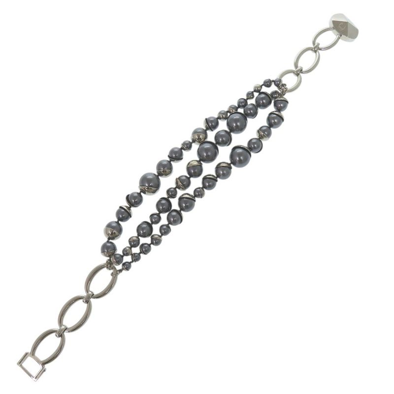 Dior Faux Pearl Necklace Silver Choker 0989 — view 8